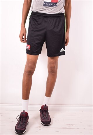 ADIDAS MENS VINTAGE SHORTS MEDIUM BLACK 90S