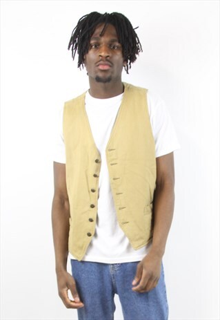 VINTAGE ARMANI BEIGE WAISTCOAT