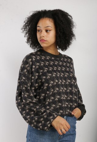 VINTAGE REWORKED CROPPED KNIT JUMPER Z772