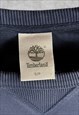 BLUE TIMBERLAND SWEATSHIRT SPELL OUT MENS SMALL