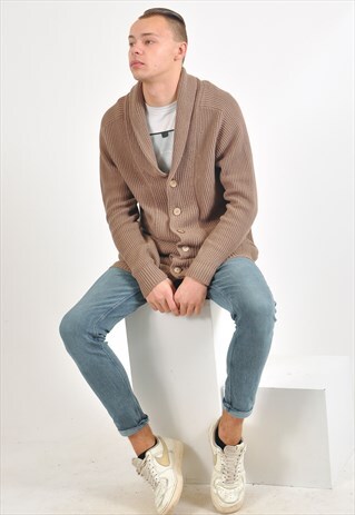 VINTAGE 90'S CARDIGAN IN BROWN