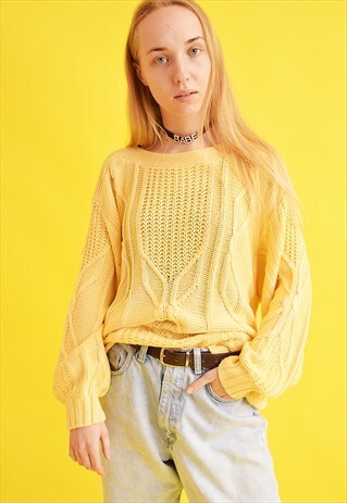 90'S RETRO PASTEL OVERSIZED KNIT MOMS JUMPER TOP