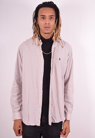 POLO RALPH LAUREN MENS VINTAGE SHIRT XL MULTI CHECK 90S