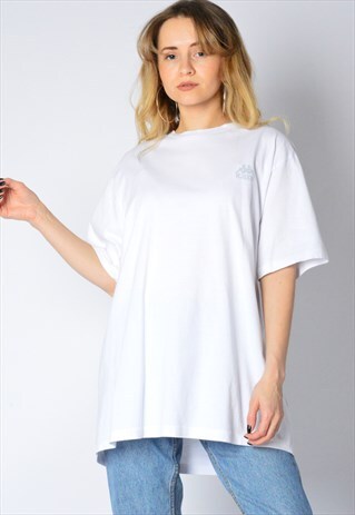 VINTAGE 90S WHITE MINIMALIST KAPPA T-SHIRT