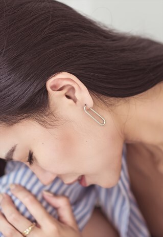 PIN SILVER EARRINGS