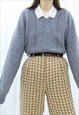 90S HANDMADE VINTAGE GREY JUMPER