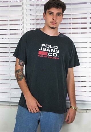 VINTAGE POLO RALPH LAUREN T-SHIRT LOGO 90S XL 8