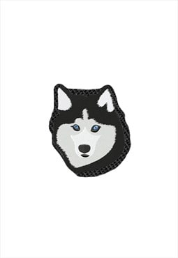 Embroidered Siberian Husky Dog iron on patch / sew on patch