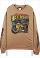 Vintage 90's Harley Davidson T Shirt Back Print Long Sleeve