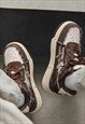 SNAKE PRINT SNEAKERS RIPPED SKATER SHOES GRUNGE TRAINERS