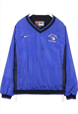 Nike 90's Swoosh Pullover Windbreaker Jacket Large Blue