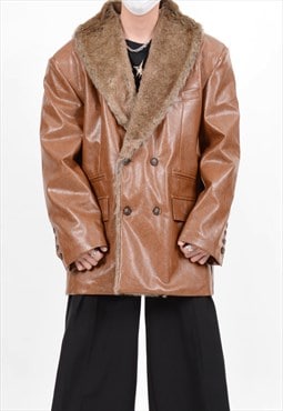 Men's Retro pu leather suit jacket a vol.3