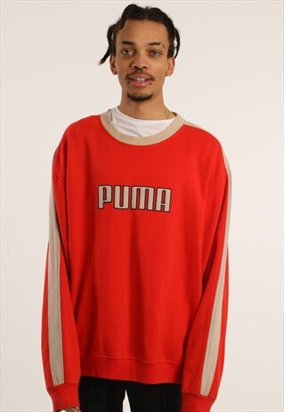 VINTAGE PUMA EMBROIDERED SPELLOUT SWEATSHIRT