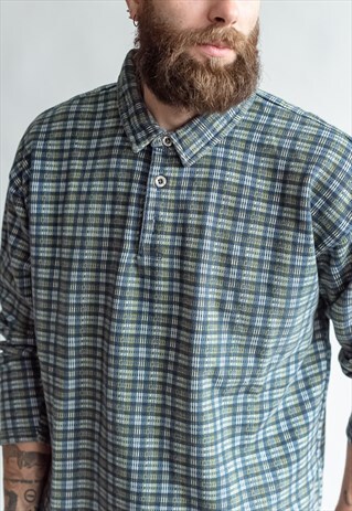 VINTAGE 90S CHECKERED POLO IN RELAXED FIT