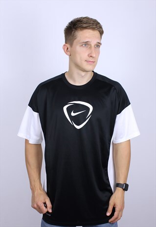 VINTAGE NIKE JERSEY MENS LOGO T-SHIRT TOP