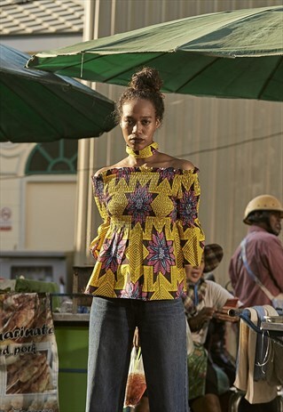 OFF-SHOULDER LONG SLEEVE YELLOW