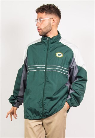 REEBOK NFL TRACKSUIT JACKET GREEN BAY PACKERS