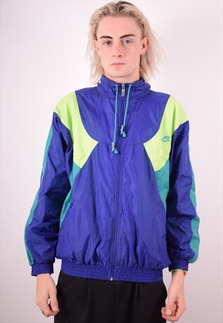 NIKE MENS VINTAGE TRACKSUIT TOP JACKET MEDIUM PURPLE 90S