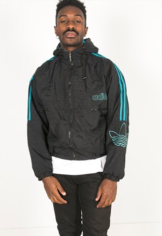VINTAGE 80S USA ADIDAS SHELL SPORT JACKET / R064