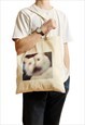 SCARED CAT MEME TOTE BAG FUNNY SCREAMING CAT MEME BAG