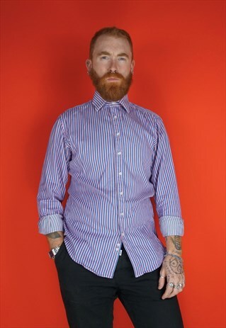 VINTAGE 1990S PINK PINK STRIPPED SHIRT
