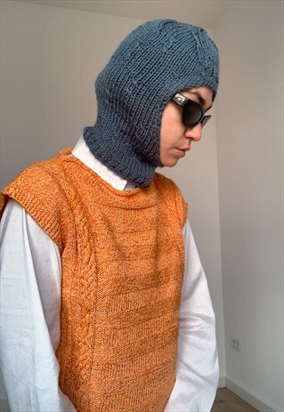 VINTAGE ORANGE NEON COOL WOOL VEST