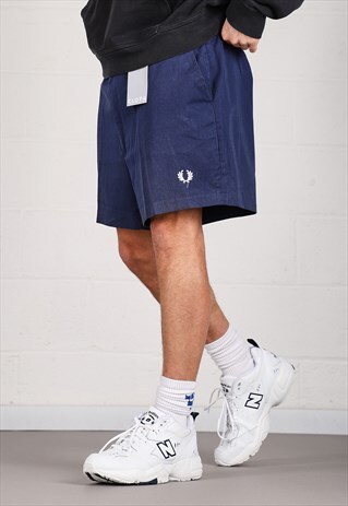 Vintage Fred Perry Chino Shorts in Navy Summer Workwear W40