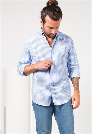 VINTAGE 80'S POLO RALPH LAUREN COTTON SHIRT / S4250