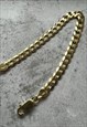 STERLING SILVER WITH GOLD PLATING FLAT CURB CHAIN BRACELET 