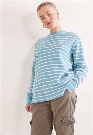 VINTAGE TOMMY HILFIGER LONG SLEEVE WAFFLE TOP TURQUOISE