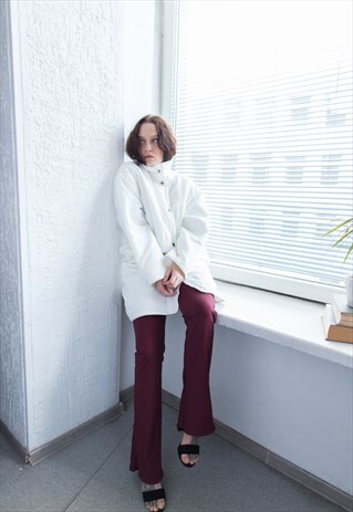VINTAGE 80'S WHITE PARKA COAT