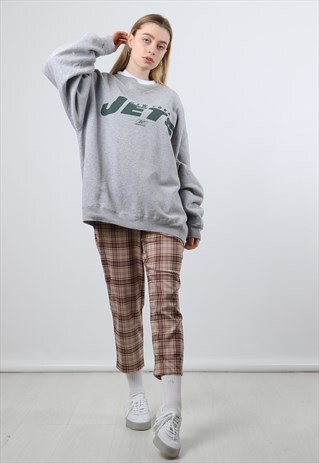 REEBOK XL GREY PRINTED SWEATSHIRT