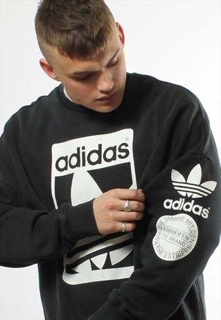 VINTAGE ADIDAS ORIGINALS SPELL OUT LOGO SWEATSHIRT