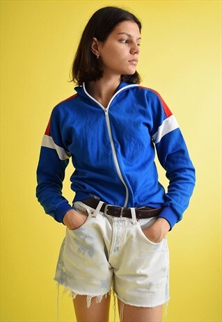 80'S RETRO ATHLEISURE SPORTS BOMBER TRACKSUIT JACKET