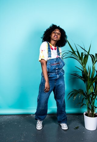 VINTAGE DUNGAREES IN BLUE DENIM