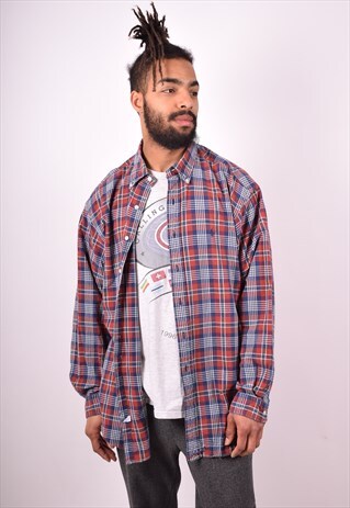 RALPH LAUREN MENS VINTAGE SHIRT XL MULTI CHECK 90S