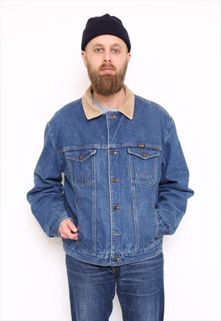 VINTAGE WRANGLER BLANKET LINED OVERSIZED DENIM JACKET