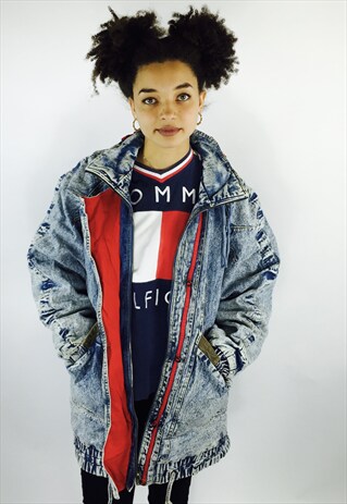 ACID WASH OVERSIZED DENIM JACKET
