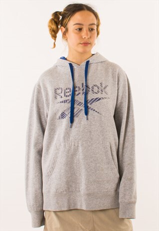 VINTAGE GREY REEBOK HOODIE PULLOVER