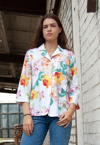 VINTAGE RETRO BLACK FLORAL JACKET