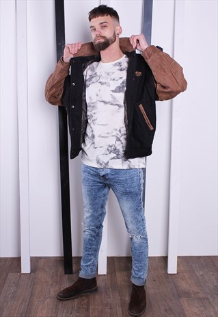 VINTAGE 90S VARSITY BOMBER JACKET AMERICAN/USA JACKET UNISEX