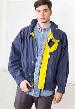 VINTAGE GANT HOODIE JACKET LOGO 90S XL 30.2