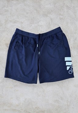 Adidas Jogger Sweat Shorts Blue Climalite Cotton Men's XL