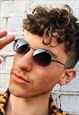 Vintage Silver Square Sunglasses 