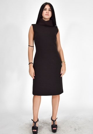 DOLCE & GABBANA VINTAGE ELEGANT DRESS BROWN
