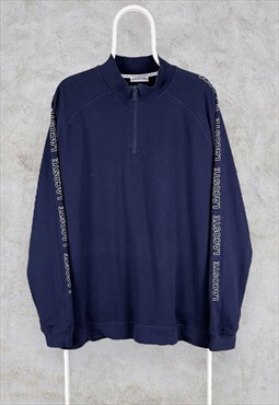 Blue Lacoste Sweatshirt 1/4 Zip  XL