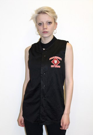 VINTAGE BLACK MESH DIRT DAWGS SPORT JERSEY VEST TOP