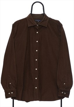 Vintage Landsend Brown Corduroy Shirt Womens