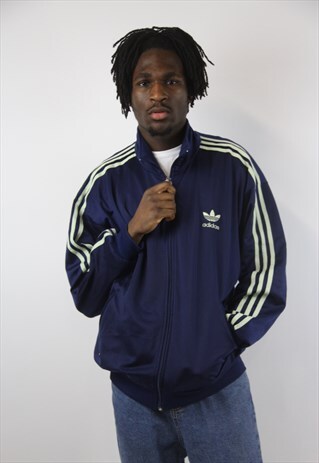 VINTAGE ADIDAS NAVY ZIP-UP SPORTS JACKET