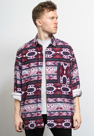 VINTAGE AZTEC PATTERNED SHIRT
